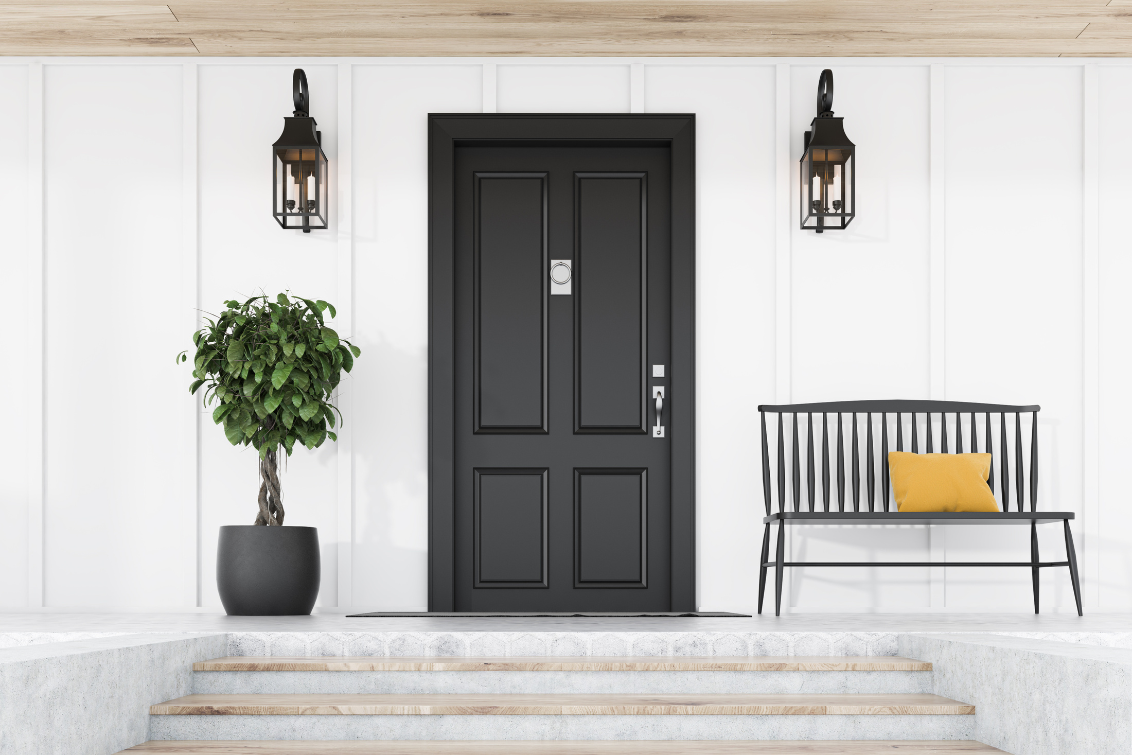 Secure and energy efficient entry front doors
